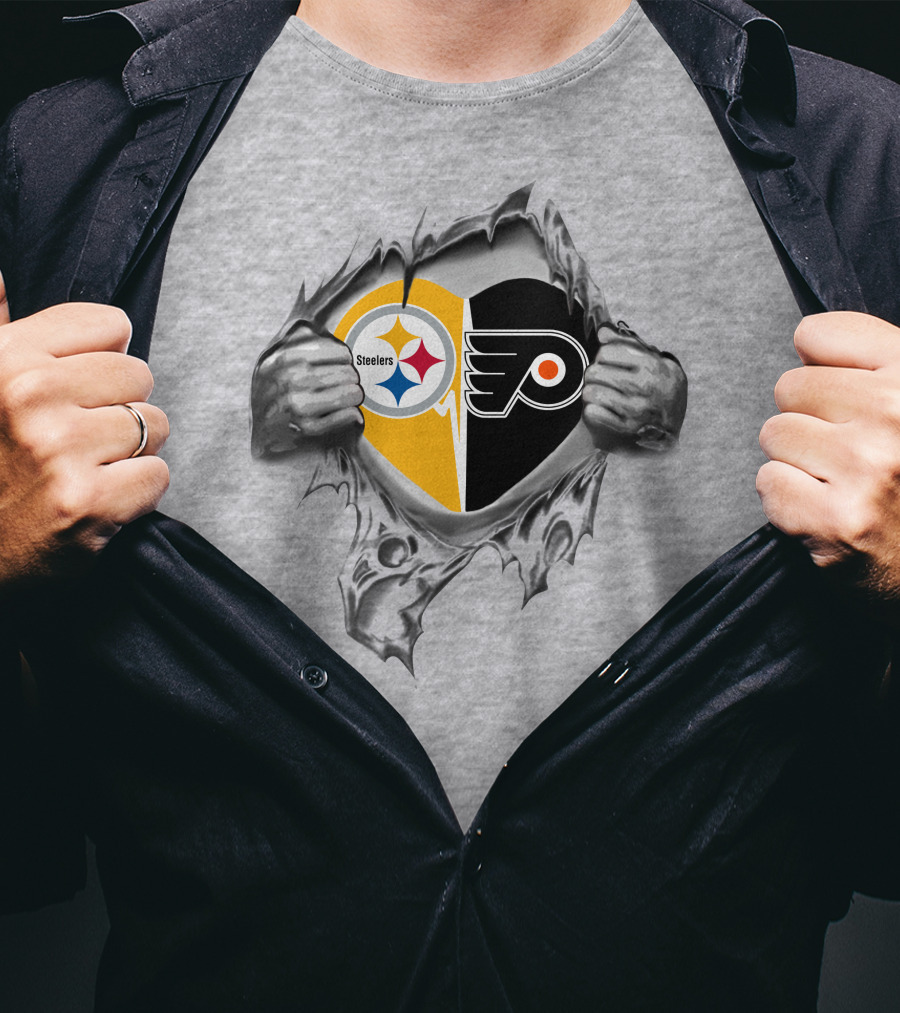 Steelers And Flyers It's In My Heart T-Shirt