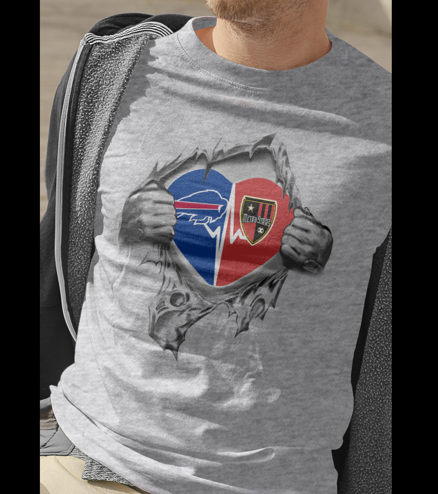 Buffalo Bills Metrostars Heart Design 73 Bills It's In My Heart T-Shirt