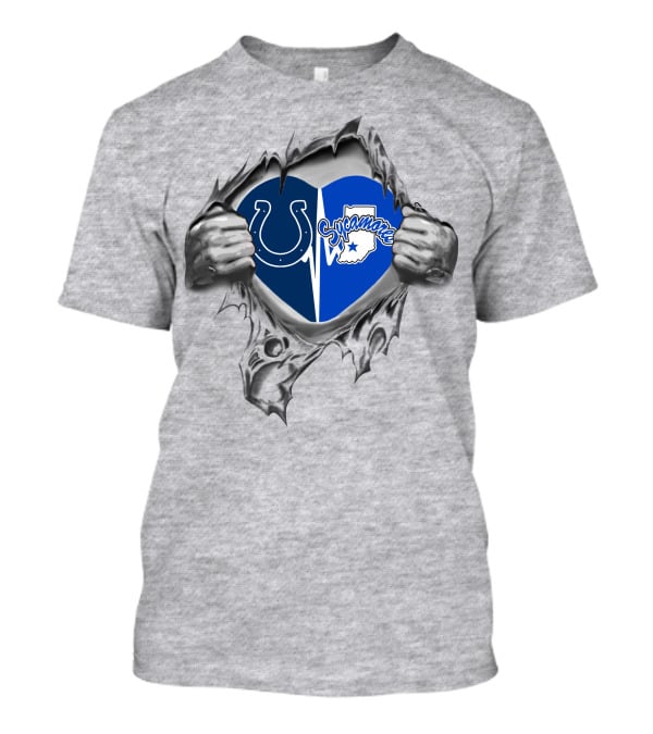 Colts Indiana State Sycamores Heart T-Shirt