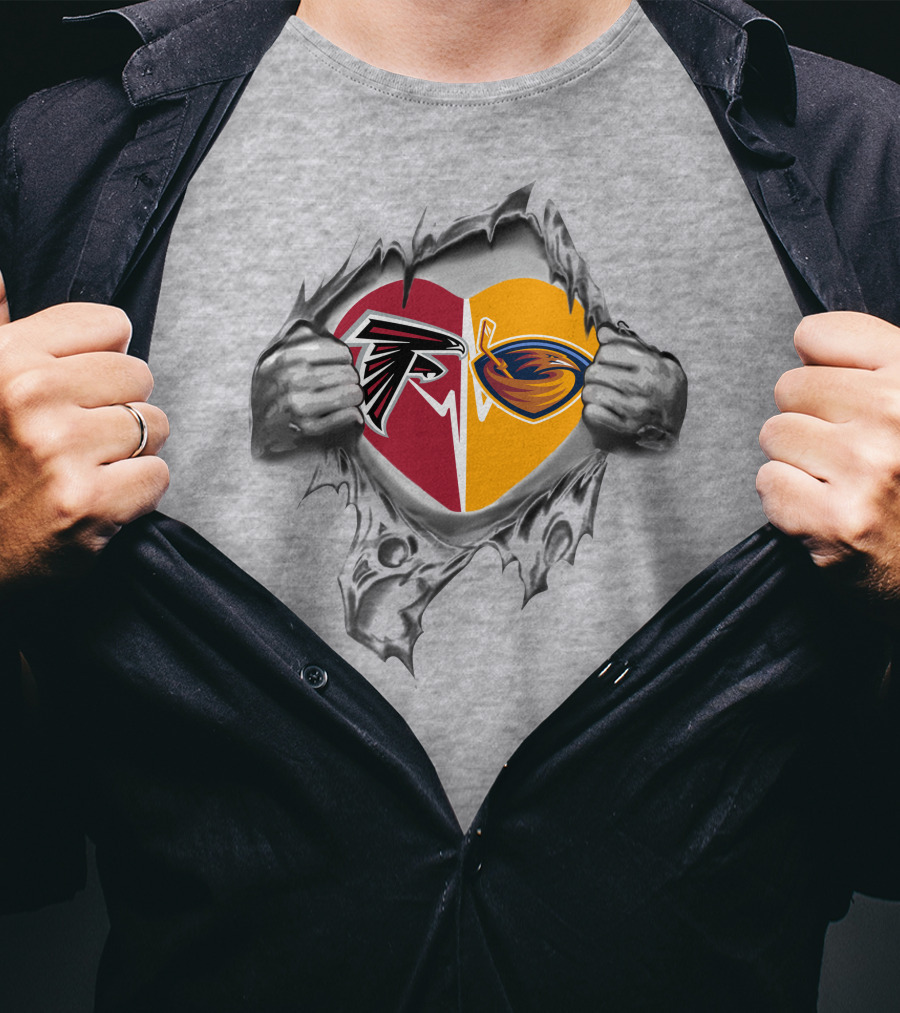 Falcons Atlanta Thrashers It's In My Heart Dual T-Shirt