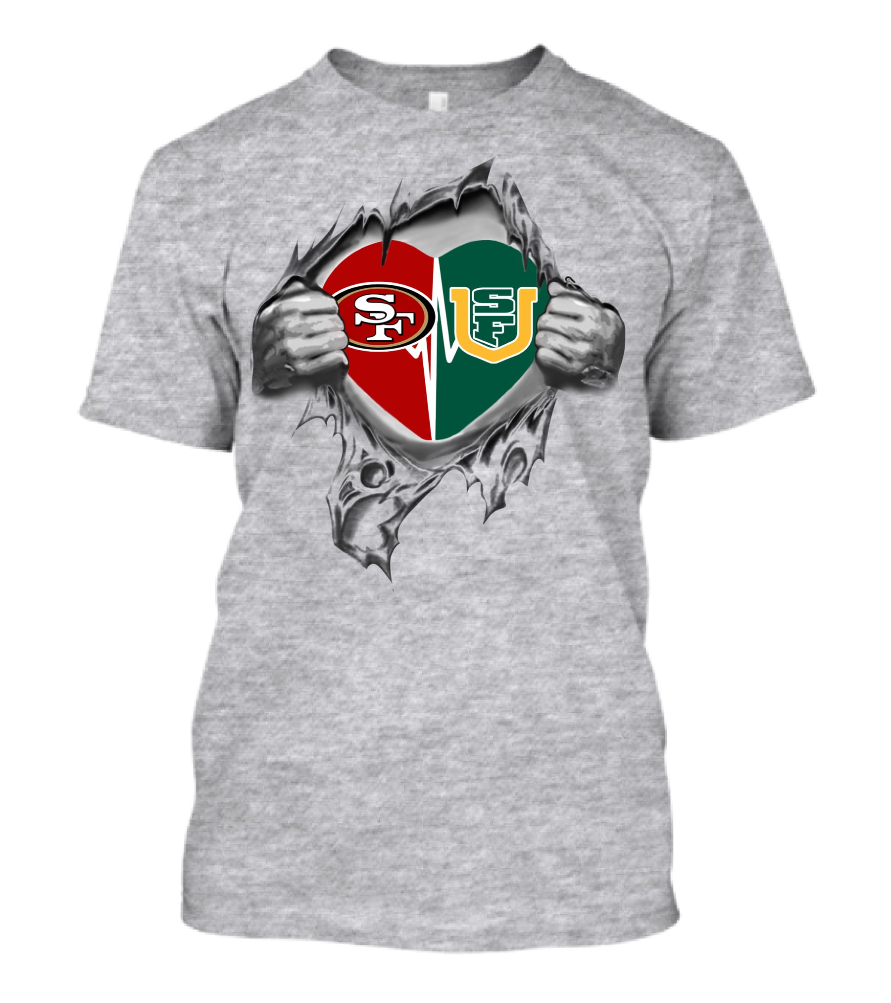 San Francisco 49ers Usf Dons Heart T-Shirt