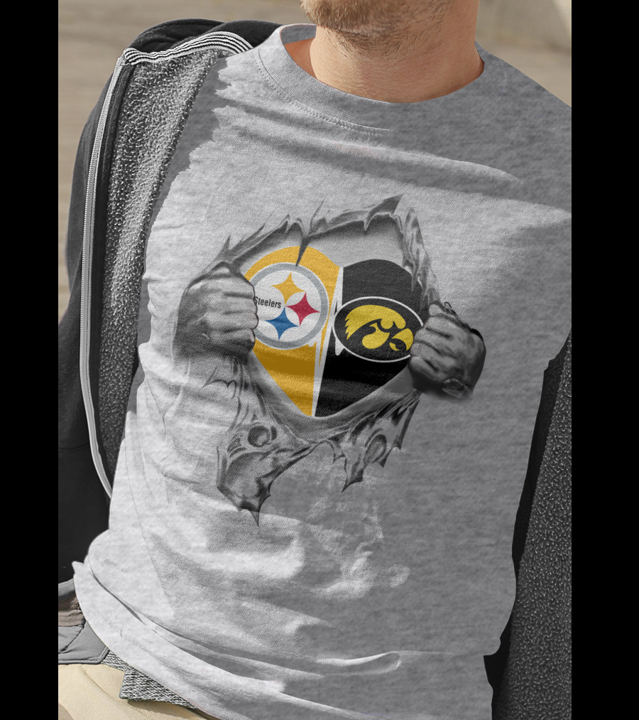 Pittsburgh Steelers Iowa Hawkeyes It's In My Heart Fan Passion T-Shirt