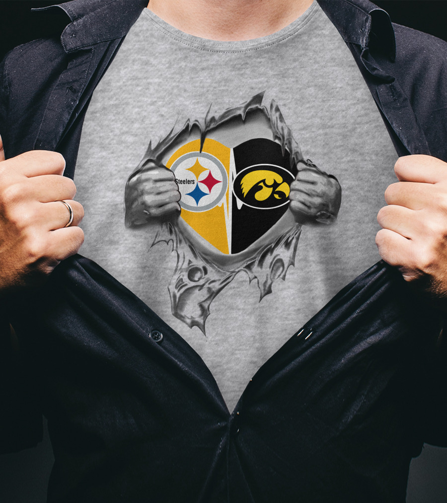 Pittsburgh Steelers Iowa Hawkeyes It's In My Heart Fan Passion T-Shirt