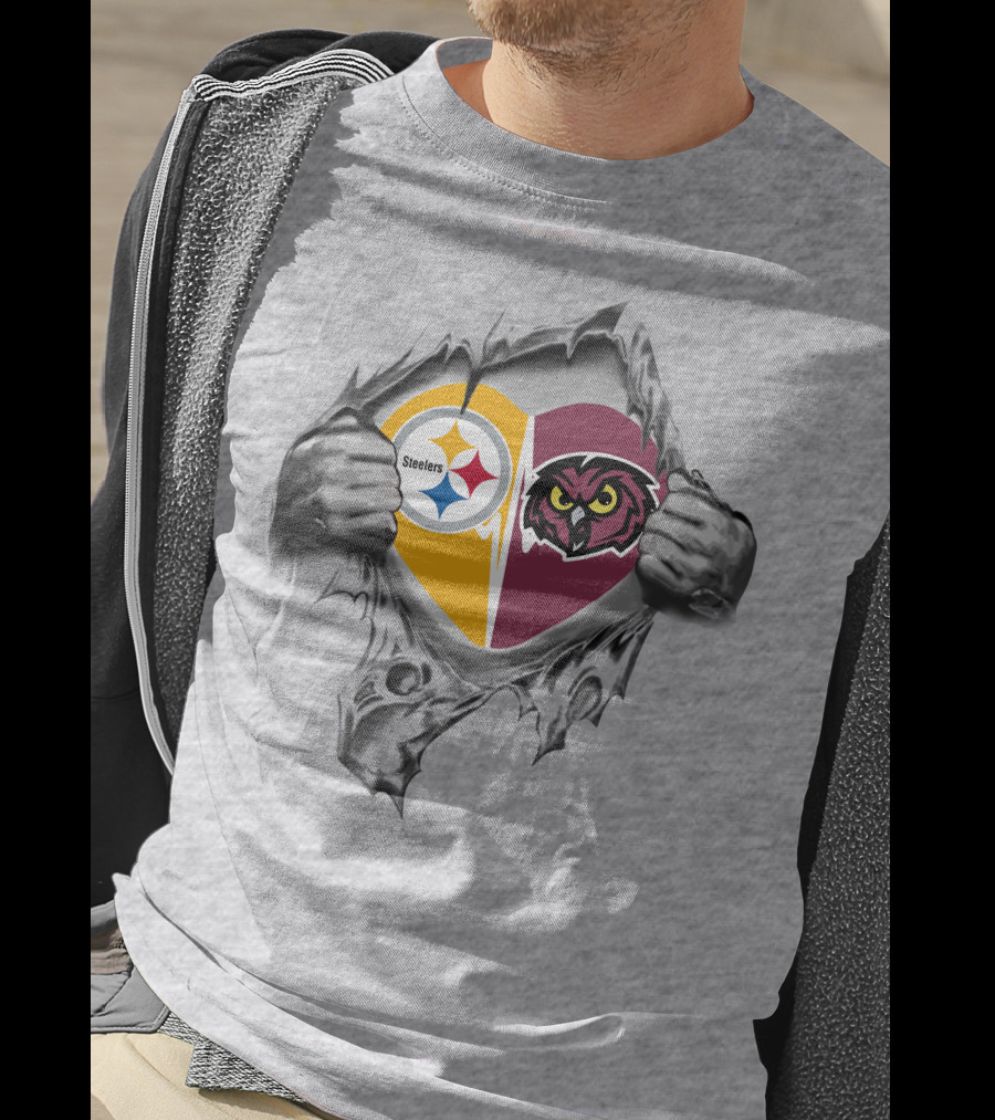 Steelers Temple Owls Heart In My Hands T-Shirt