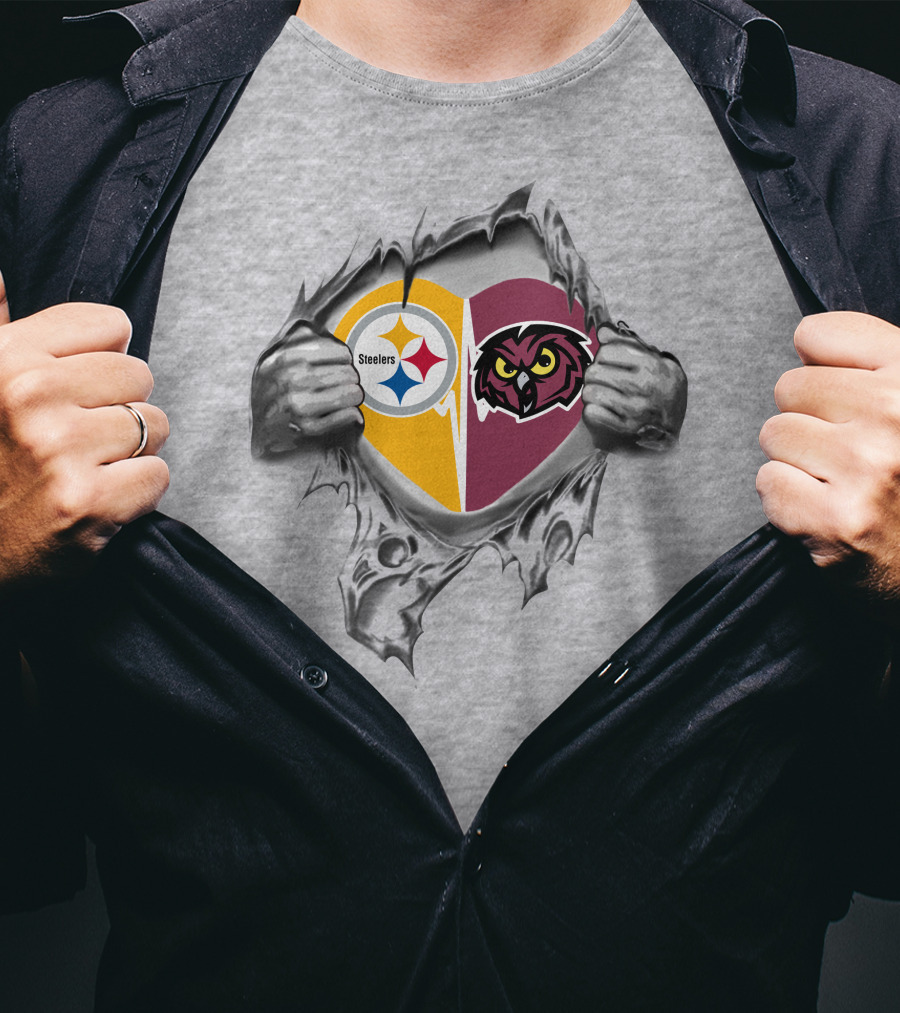 Steelers Temple Owls Heart In My Hands T-Shirt