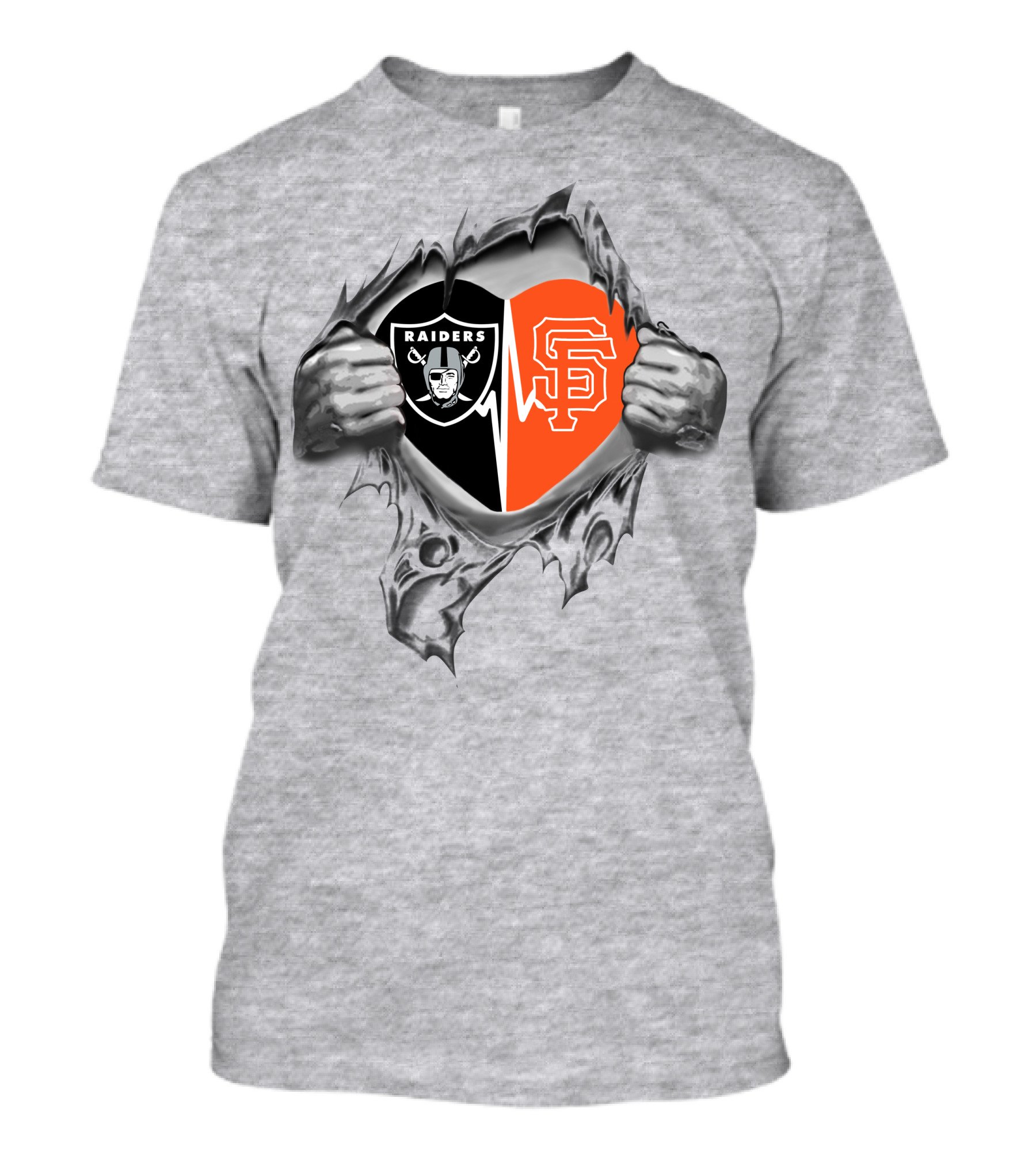 San Francisco Giants Raiders Heart Logo 315 T-Shirt