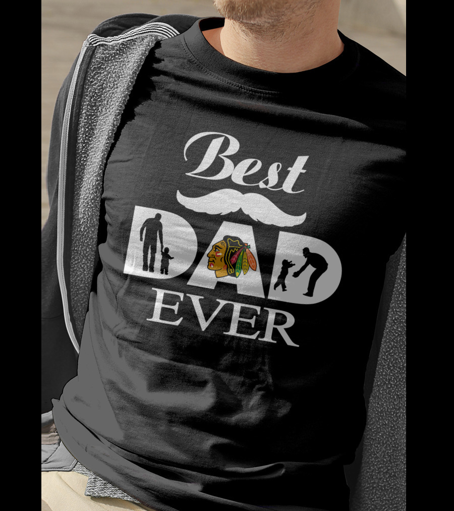 Chicago Blackhawks Best Dad Ever Father's Day T-Shirt