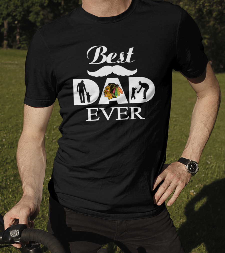 Chicago Blackhawks Best Dad Ever Father's Day T-Shirt