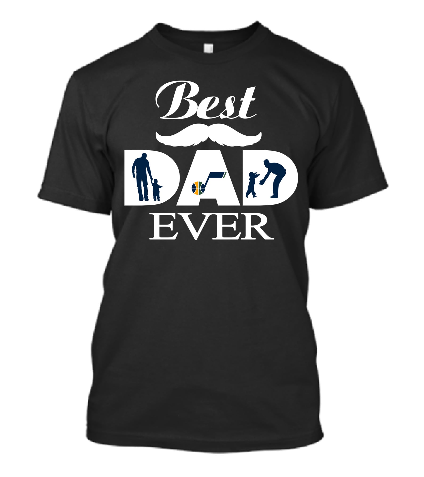 Best Dad Ever Utah Jazz Basketball Father's Day Gift T-Shirt