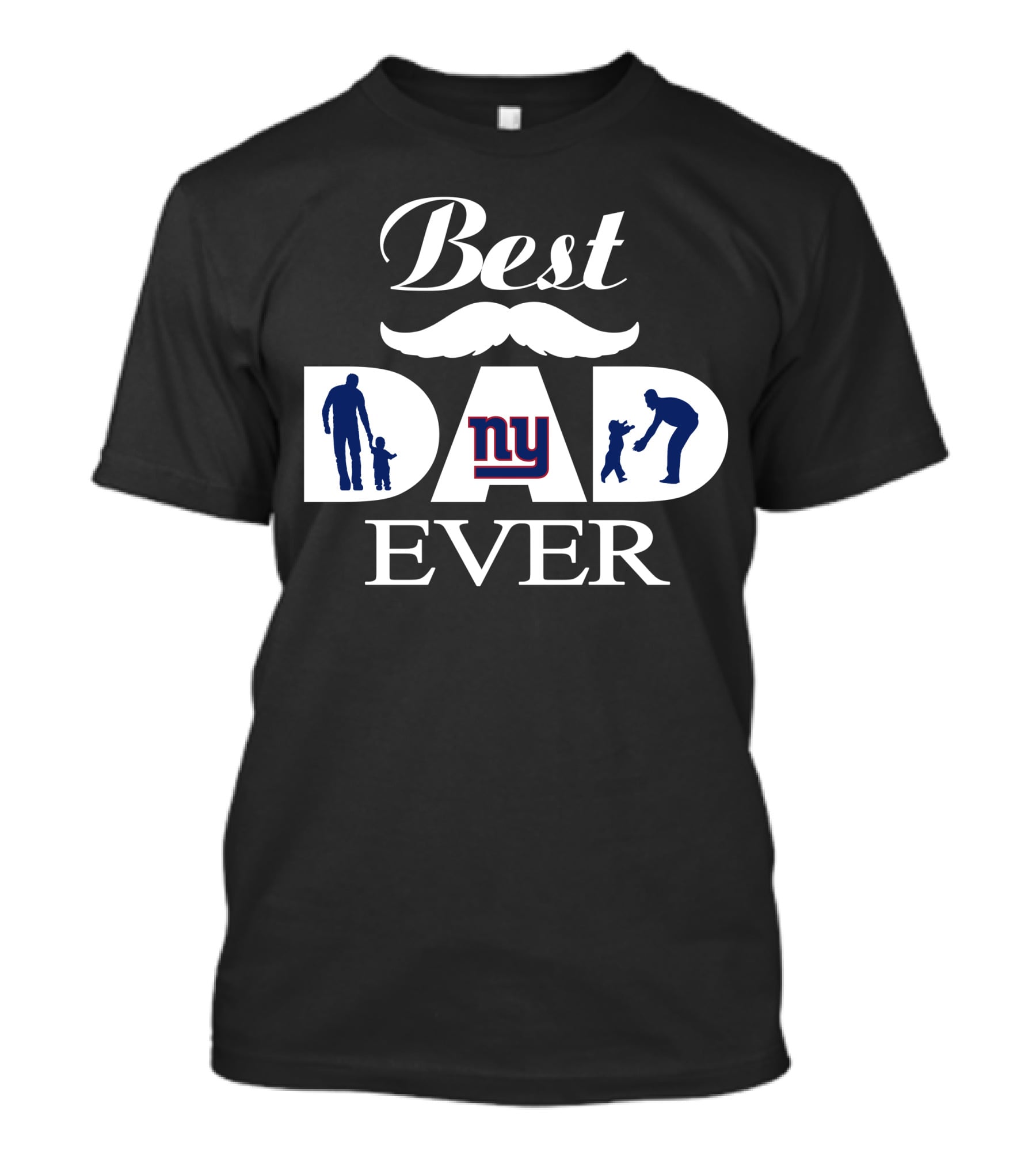 Best Dad Ever New York Giants Football Fan Father's Day T-Shirt