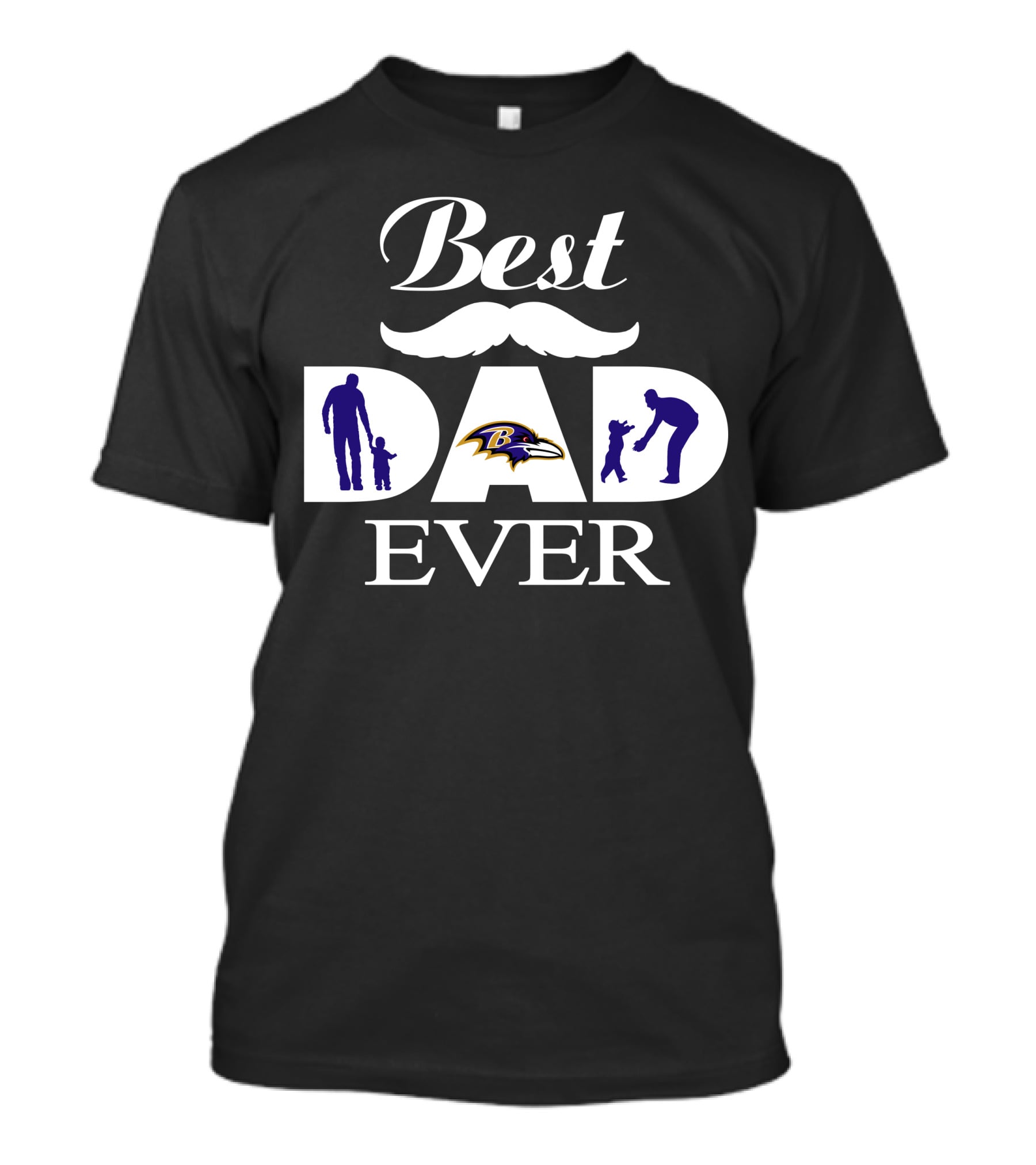 Best Dad Ever Baltimore Ravens Football Fans Father's Day T-Shirt
