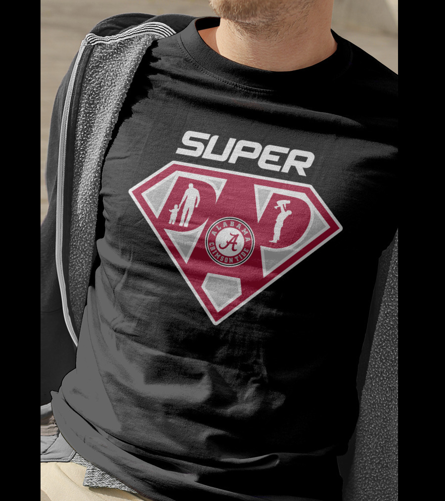 Alabama Crimson Tide Super Dad Hero T-Shirt
