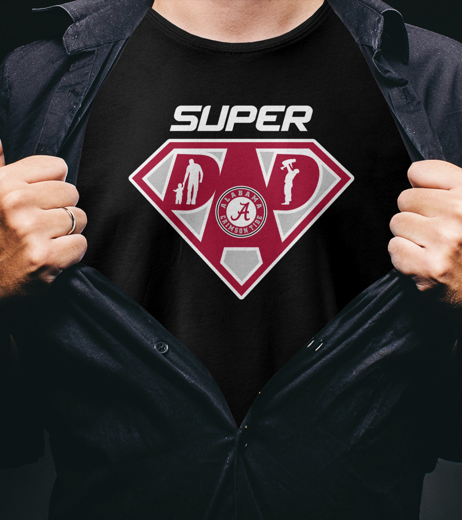 Alabama Crimson Tide Super Dad Hero T-Shirt