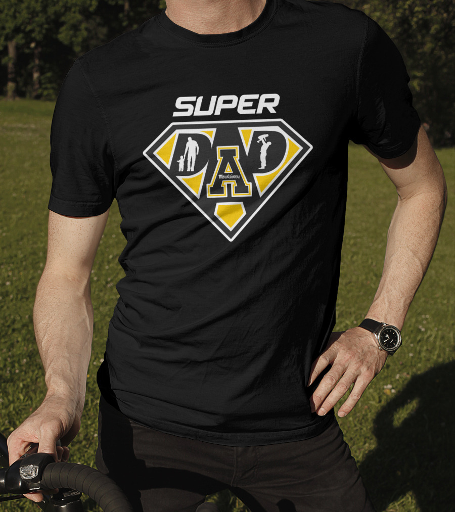 Appalachian State Mountaineers Super Dad A Logo Silhouette T-Shirt