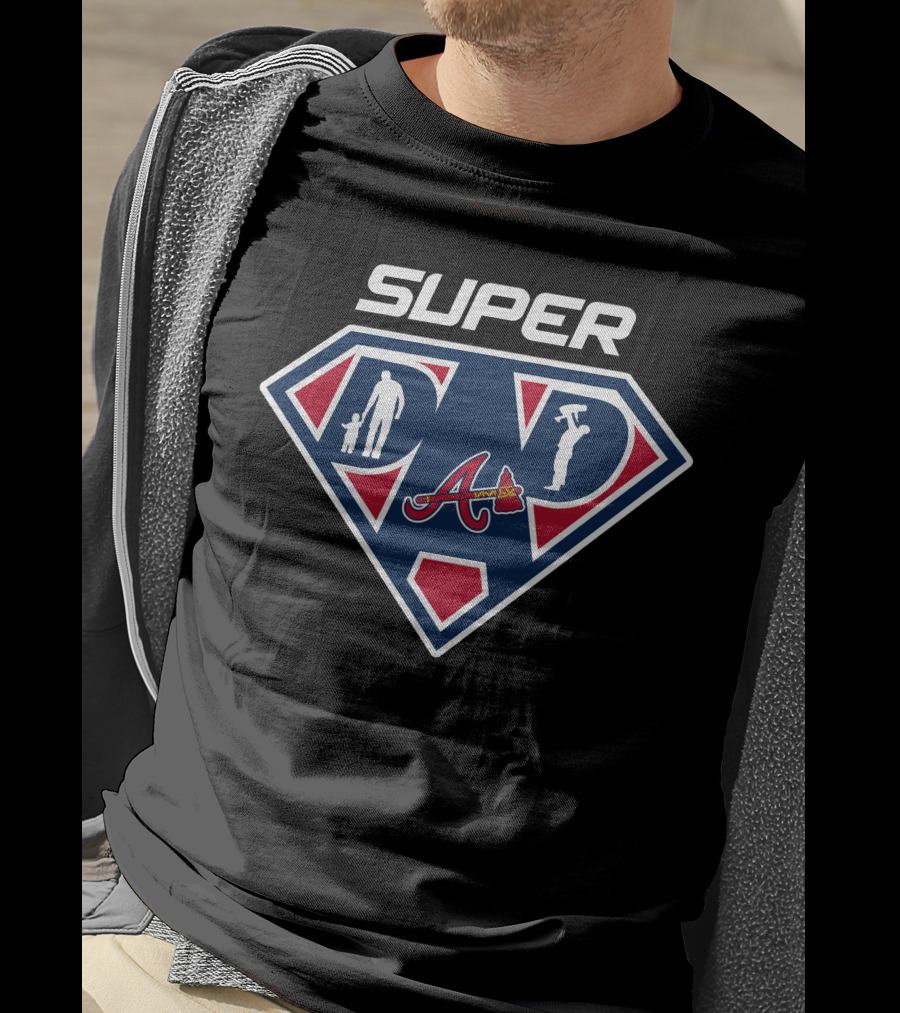 Super Dad Atlanta Braves Logo Sports Theme T-Shirt