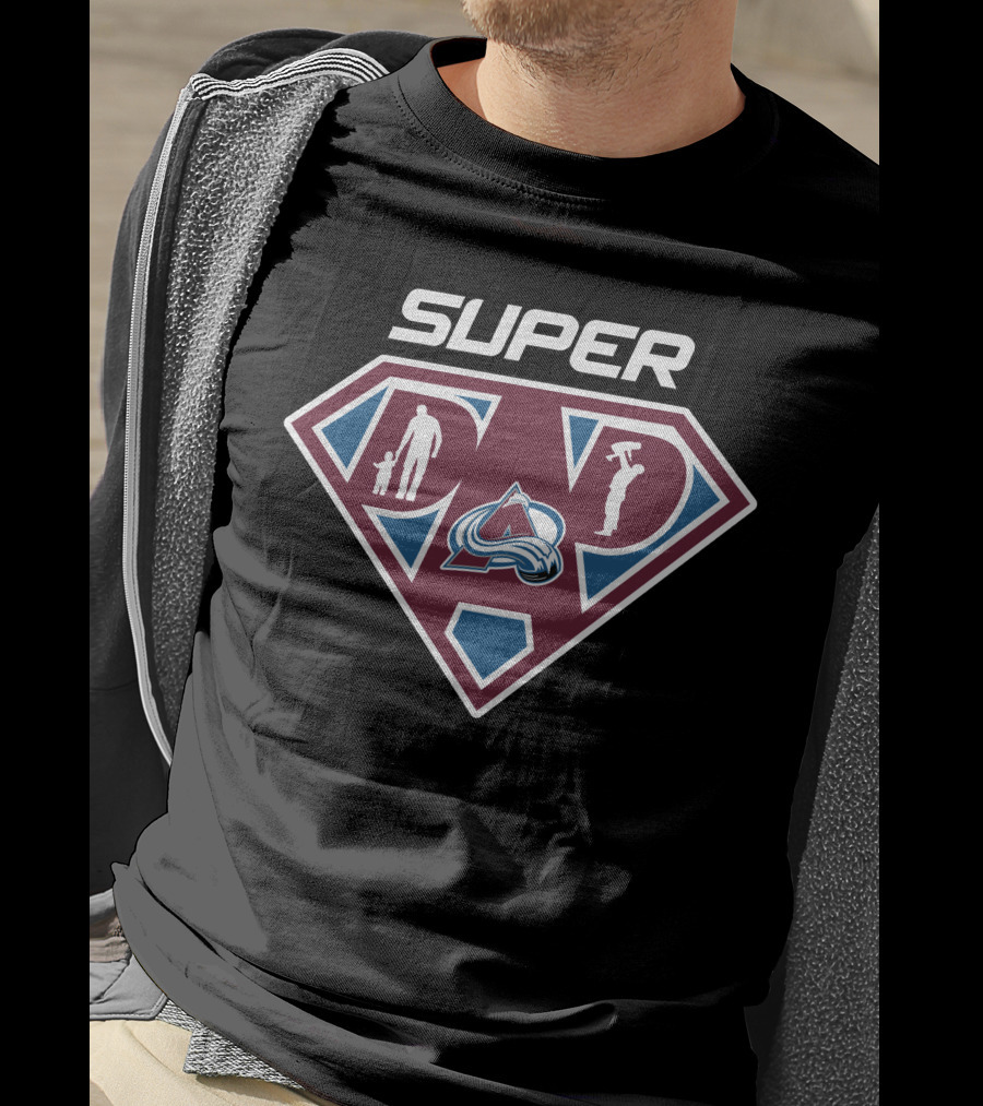Super Dad Colorado Avalanche Logo Father's Day Gift T-Shirt