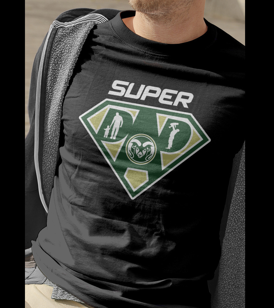 Super Colorado State Rams Dad Badge T-Shirt