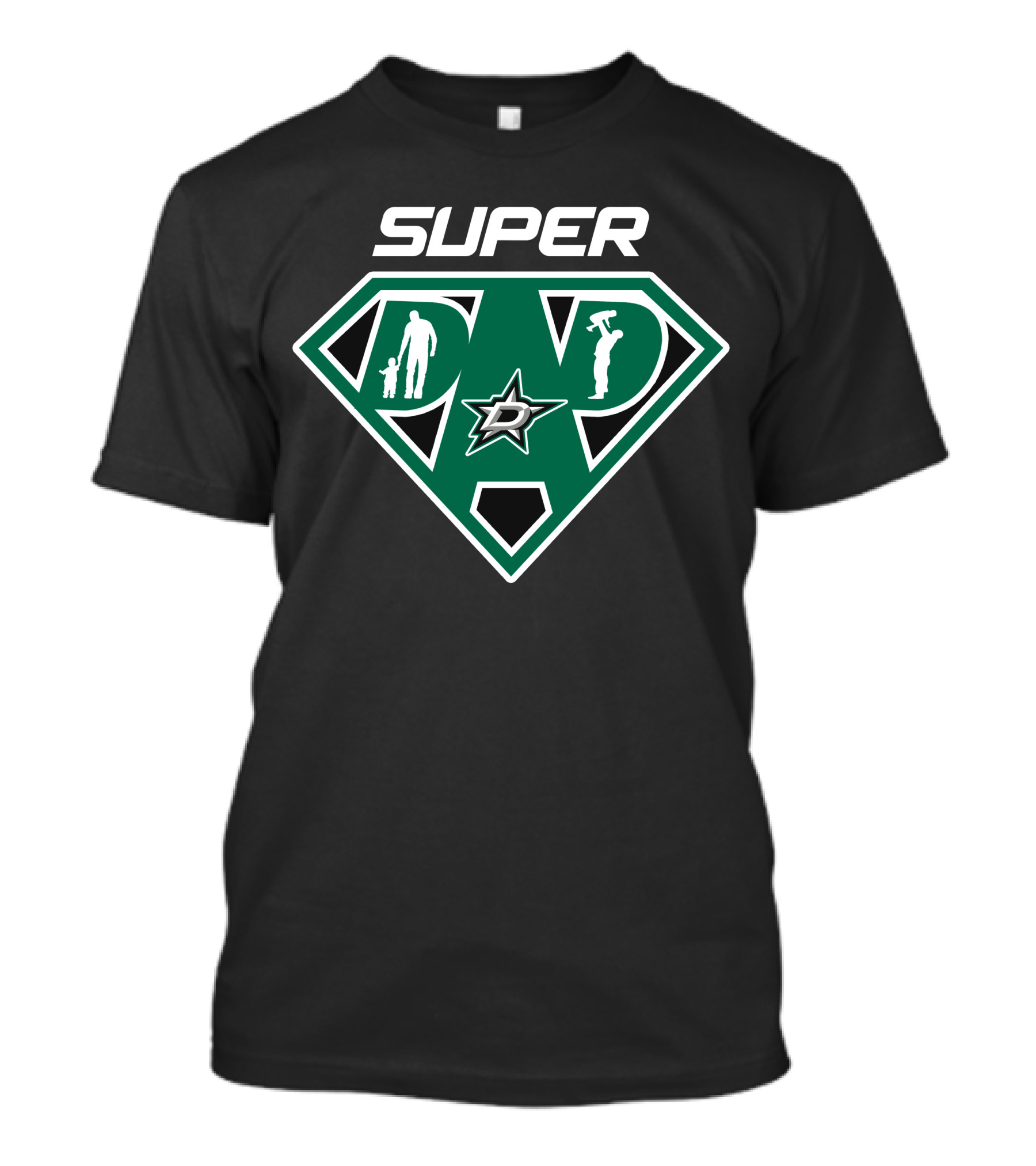 Super Dad Dallas Stars Logos And Icons T-Shirt