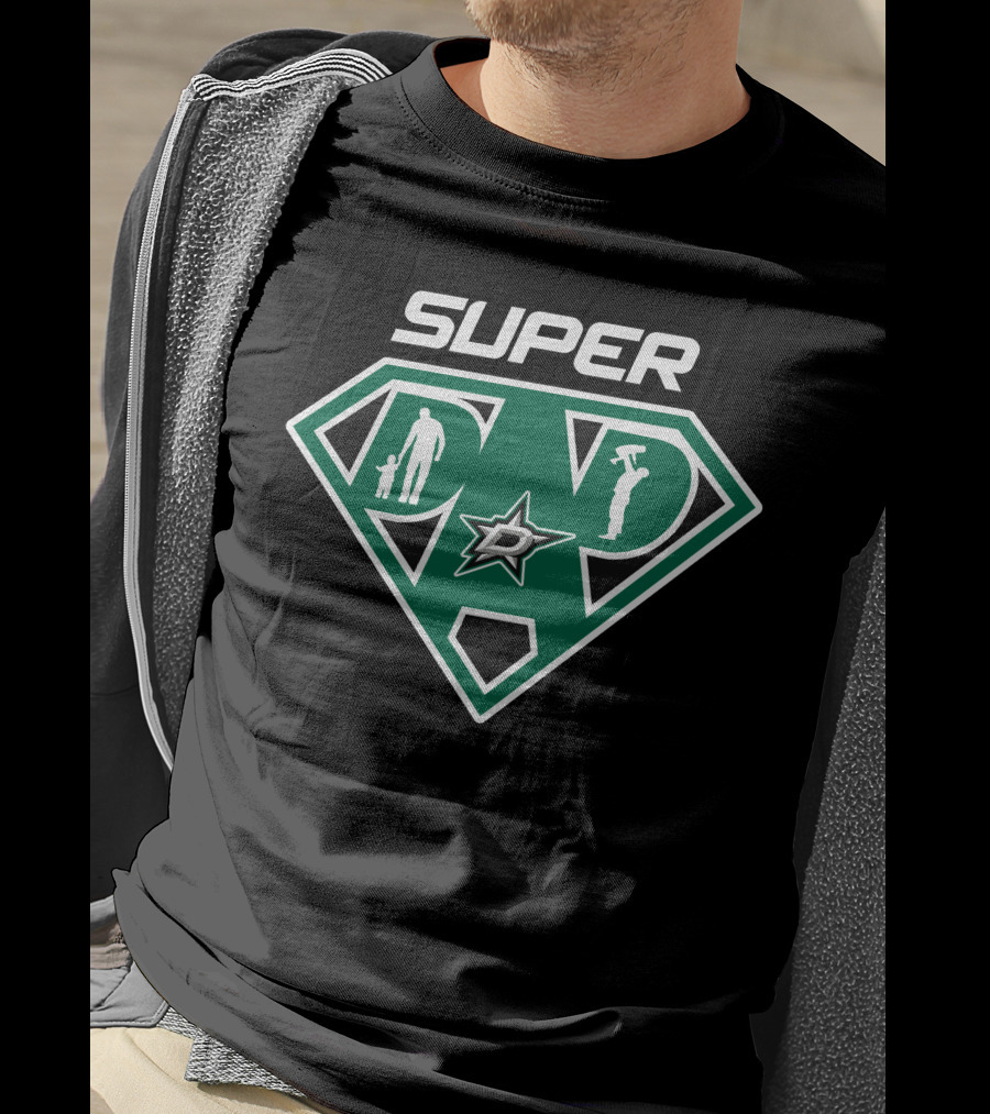 Super Dad Dallas Stars Logos And Icons T-Shirt
