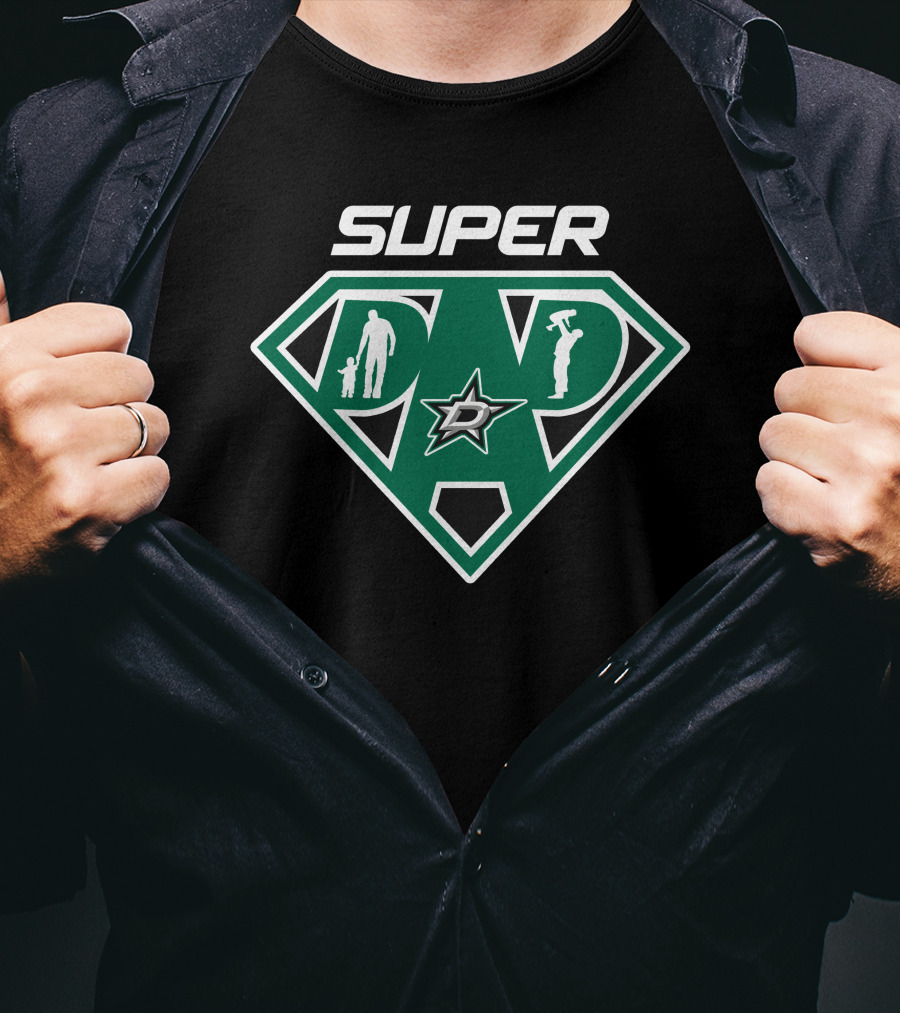 Super Dad Dallas Stars Logos And Icons T-Shirt