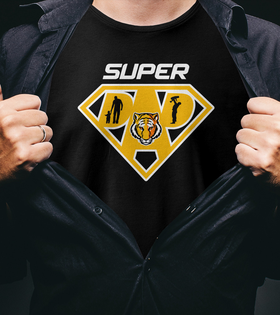 Super Dad Depauw Tigers Hero Theme T-Shirt