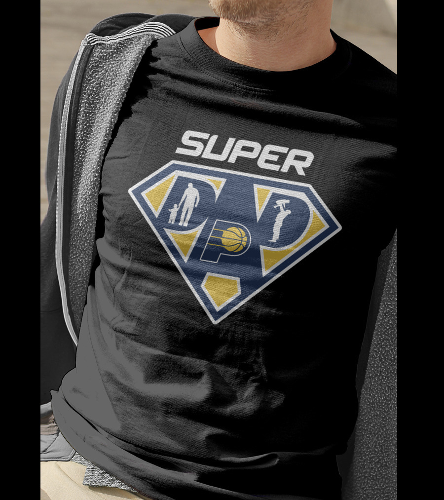Super Dad Indiana Pacers Basketball Hero T-Shirt