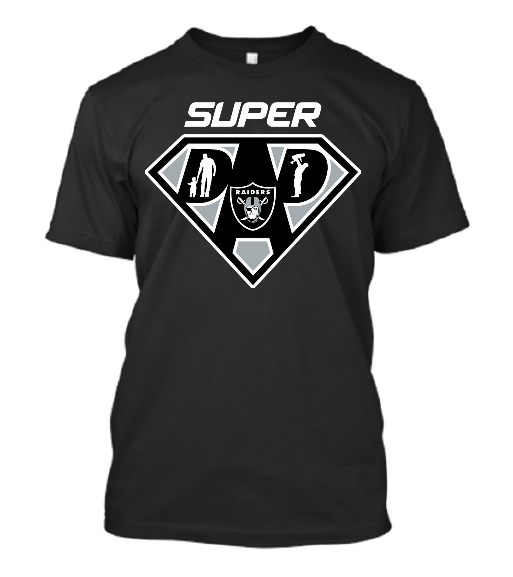 Las Vegas Raiders Super Dad Shield T-Shirt
