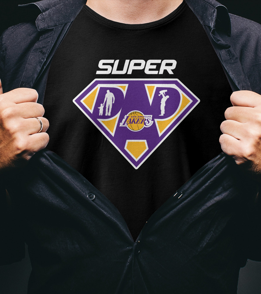 Super Los Angeles Lakers Dad T-Shirt
