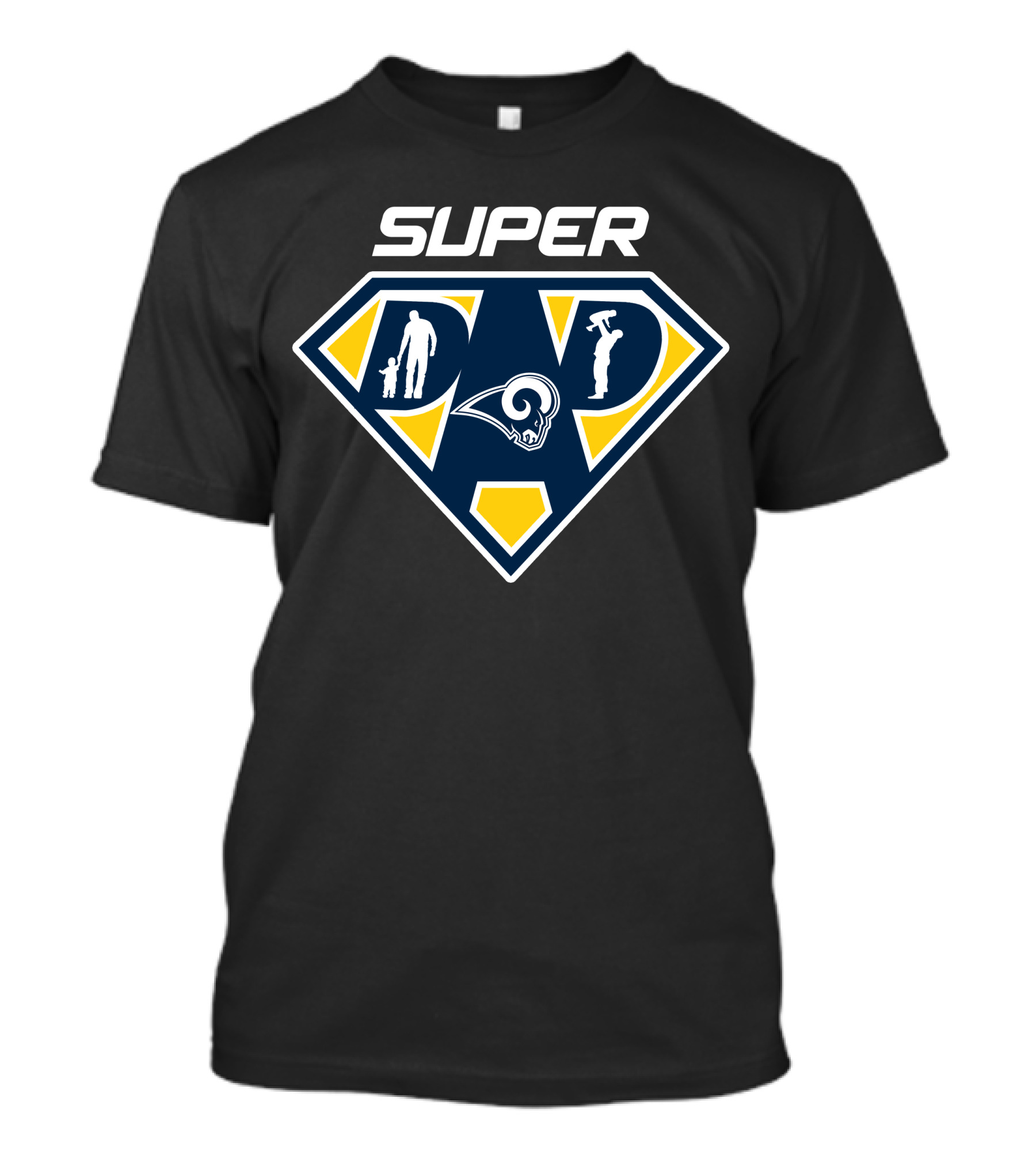 Super Dad Los Angeles Rams Fan T-Shirt