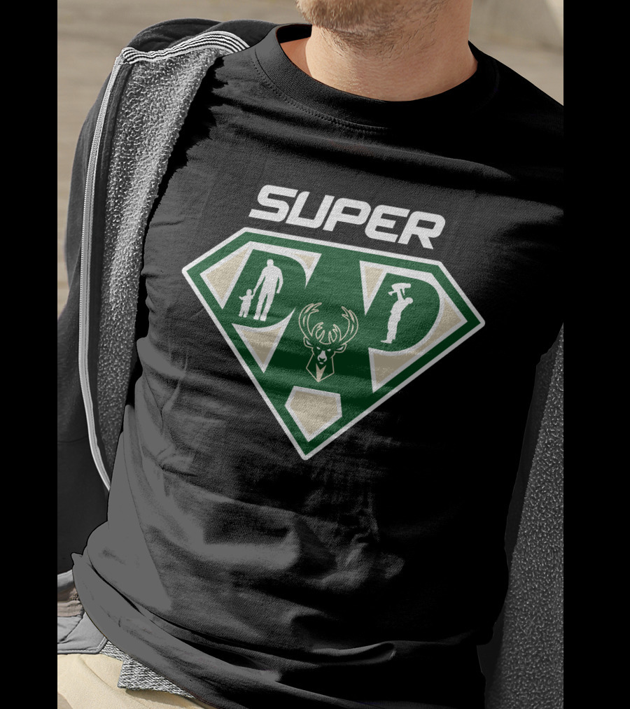 Super Milwaukee Bucks Dad T-Shirt