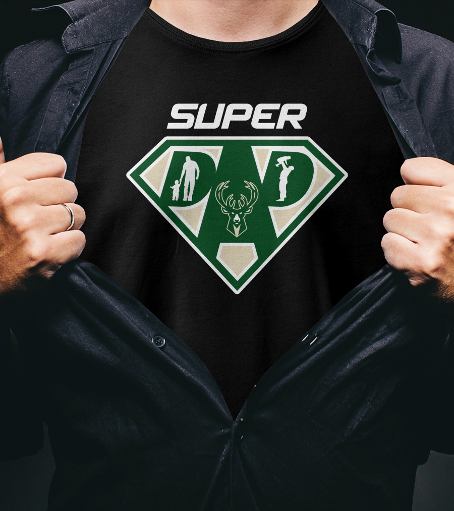 Super Milwaukee Bucks Dad T-Shirt