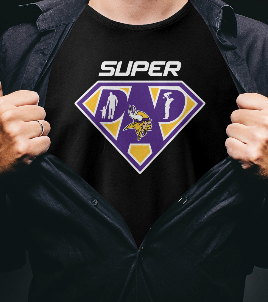 Super Dad Minnesota Vikings Football Fan T-Shirt