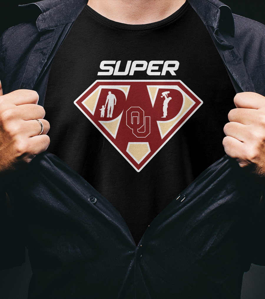Super Oklahoma Sooners Dad Graphic With Heroic Emblem And Ou T-Shirt