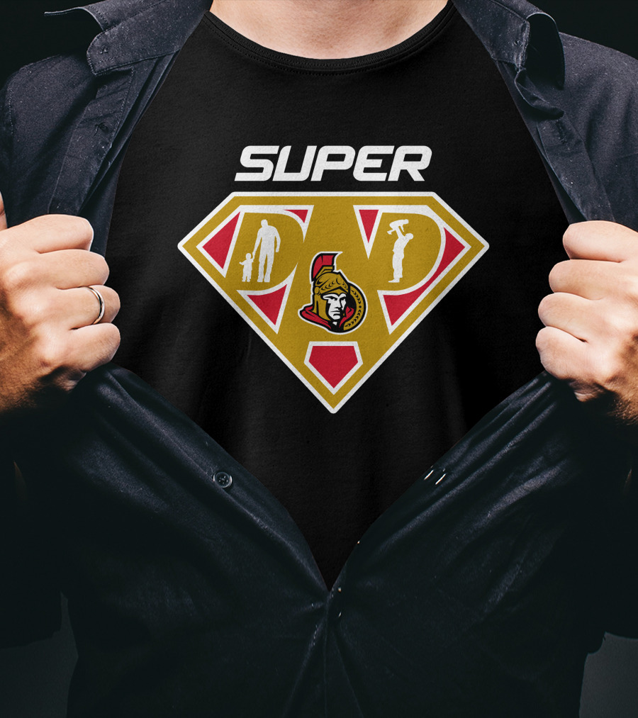 Super Ottawa Senators Dad Hero Shield T-Shirt