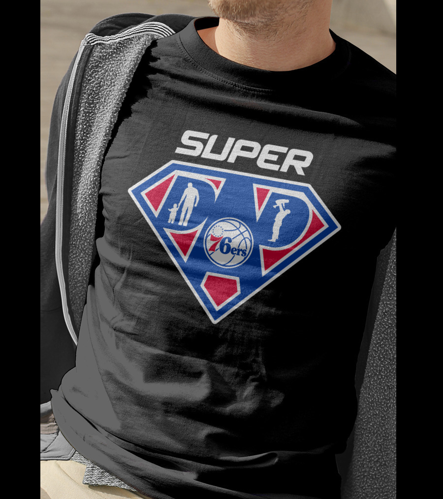 Philadelphia 76ers Super Dad Basketball Hero T-Shirt