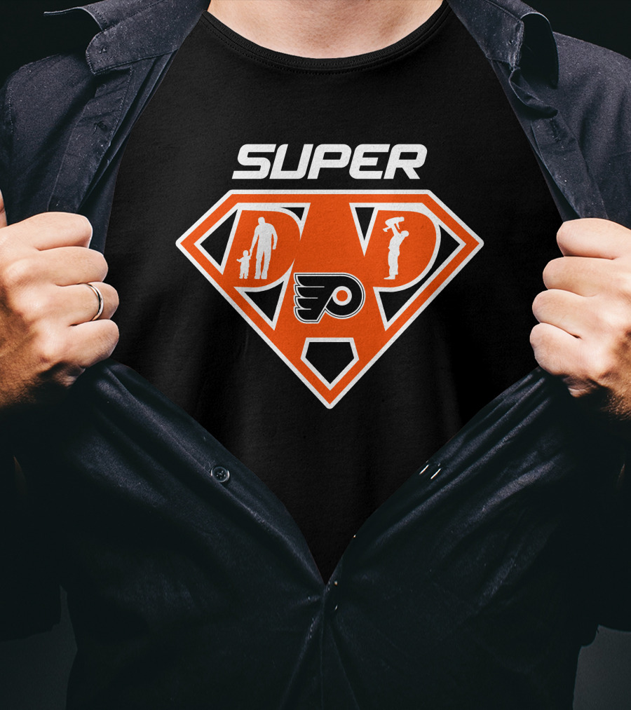 Super Dad Philadelphia Flyers Logo Hero T-Shirt