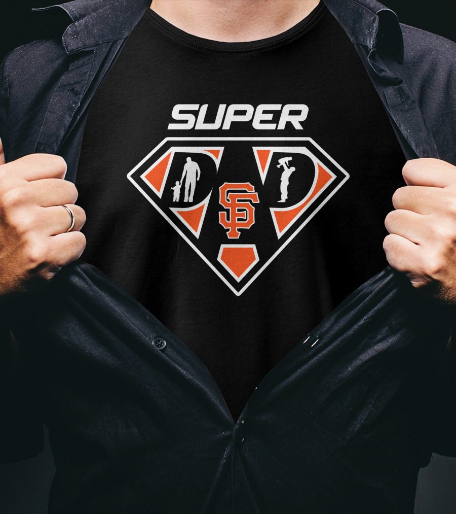 San Francisco Giants Super Dad Logo Hero T-Shirt