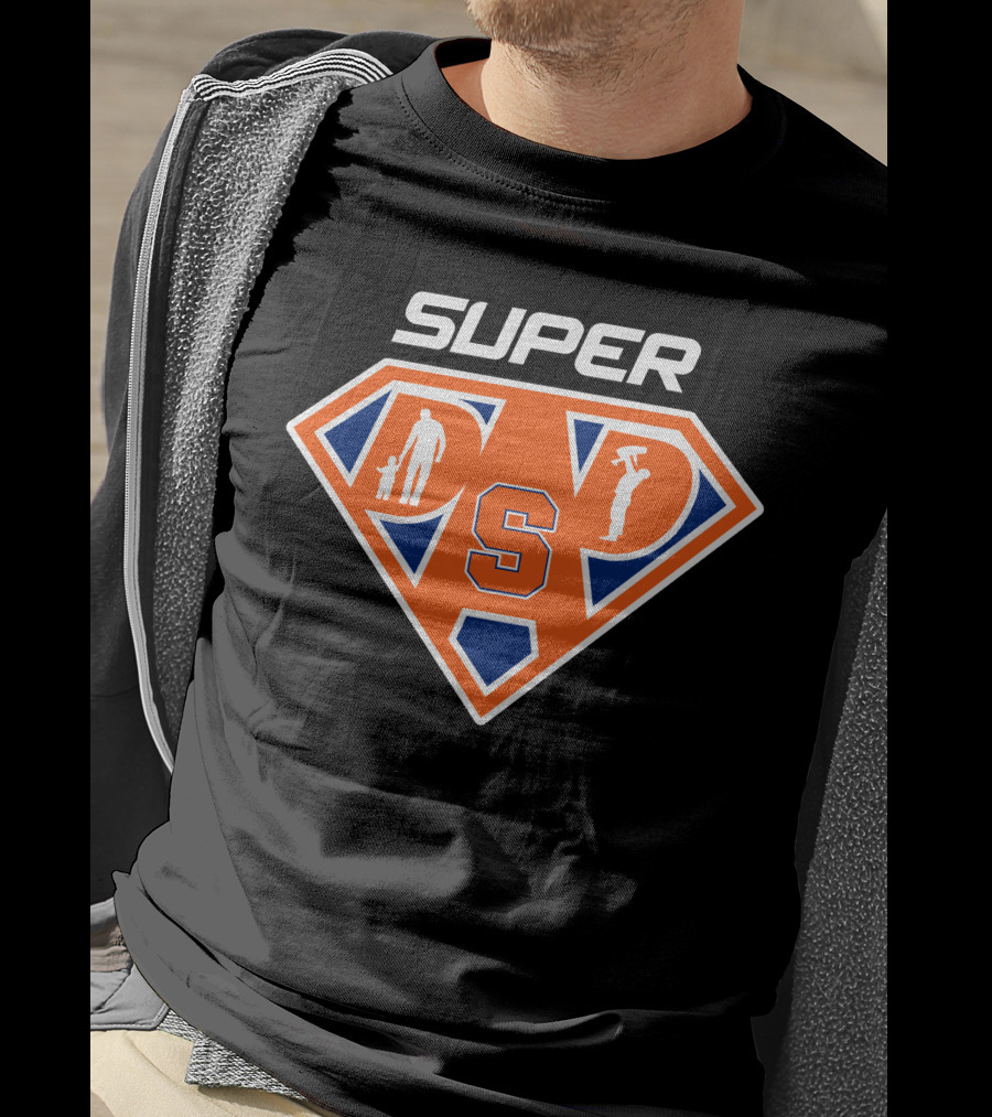 Syracuse Super Dad Shield S Logo Orange T-Shirt