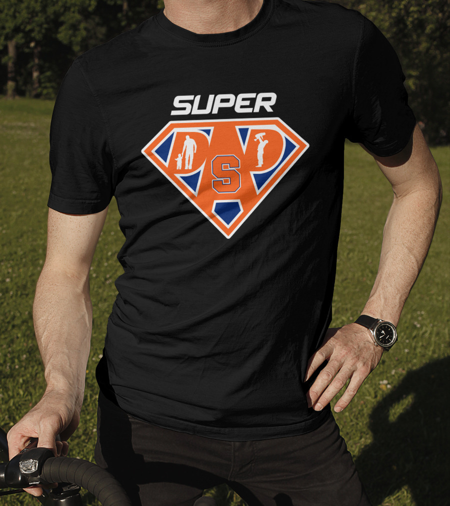 Syracuse Super Dad Shield S Logo Orange T-Shirt