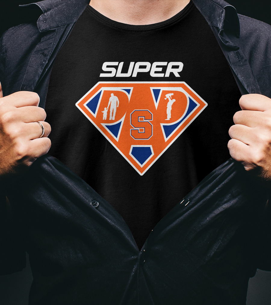 Syracuse Super Dad Shield S Logo Orange T-Shirt