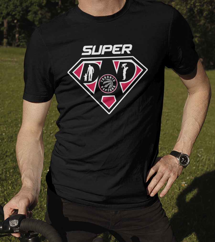 Super Dad Toronto Raptors Logo Fatherhood Theme T-Shirt
