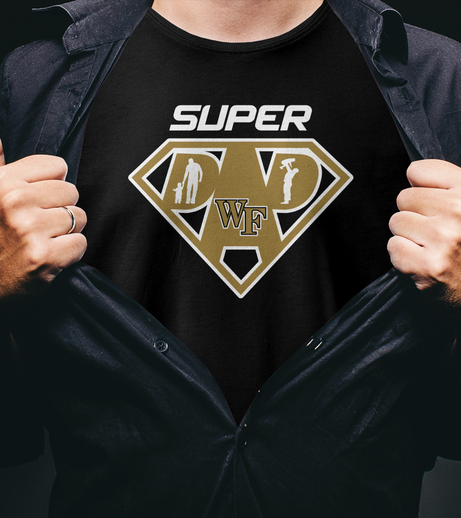 Super Wf Dad With Silhouette Icons T-Shirt