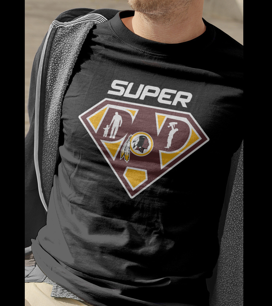 Washington Redskins Super Dad Shield T-Shirt
