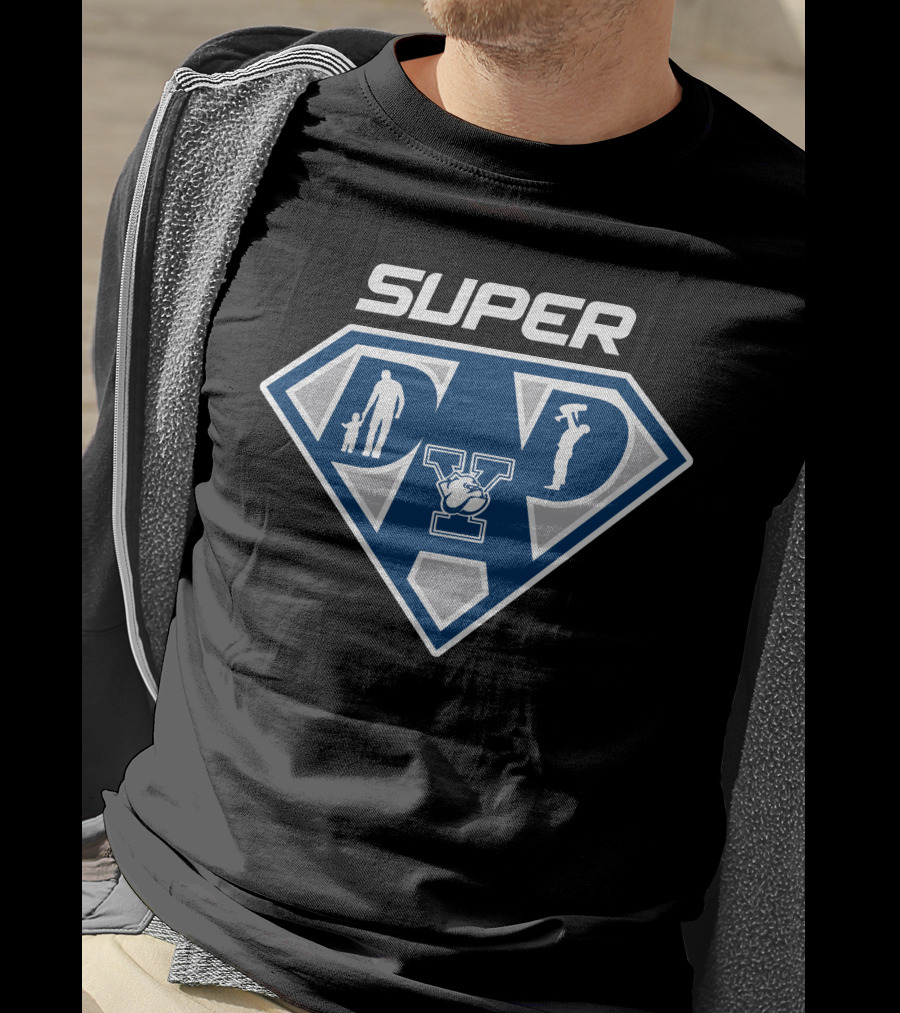 Super Yale Bulldogs Dad Superman T-Shirt