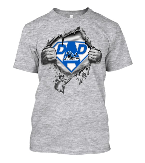 Buffalo Bulls Super Dad 4 With Heroic Shield T-Shirt