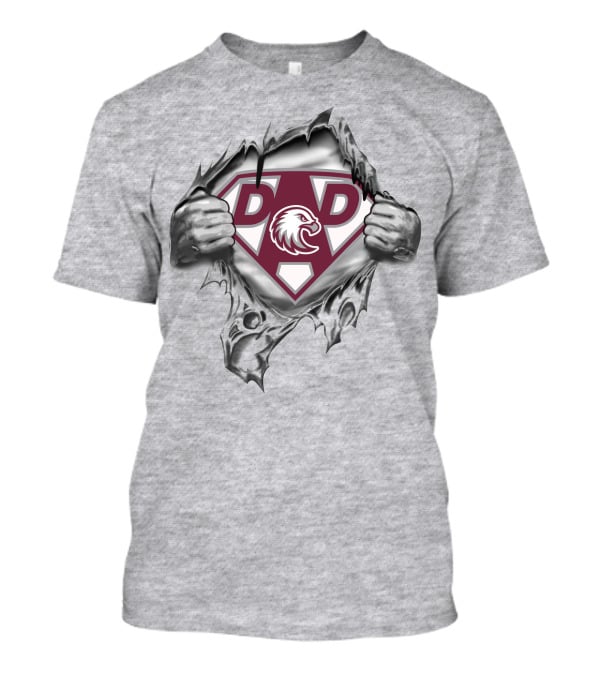 Augsburg Auggies Super Dad Eagle Shield Rip T-Shirt