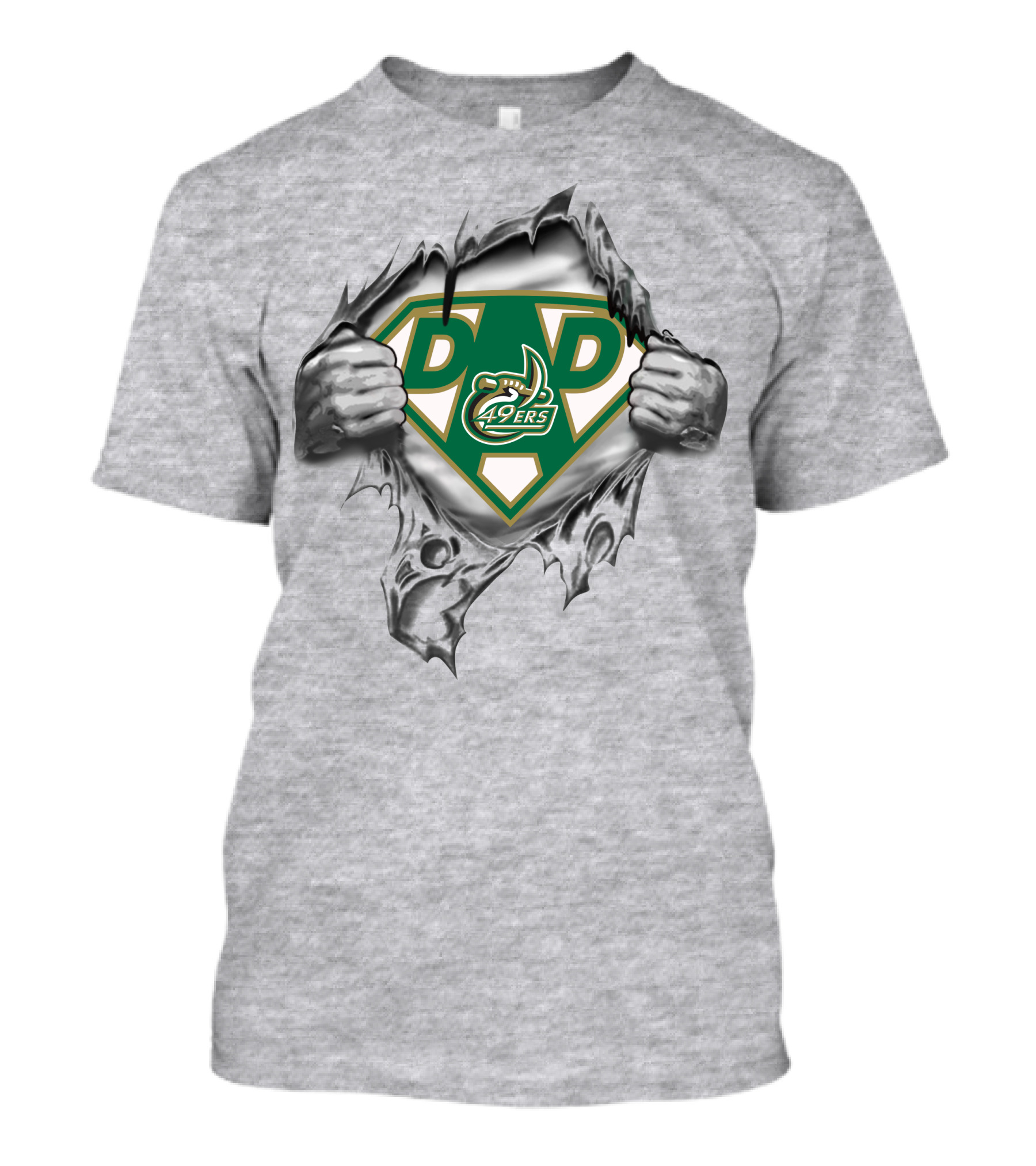 Charlotte 49ers Super Dad Superman T-Shirt