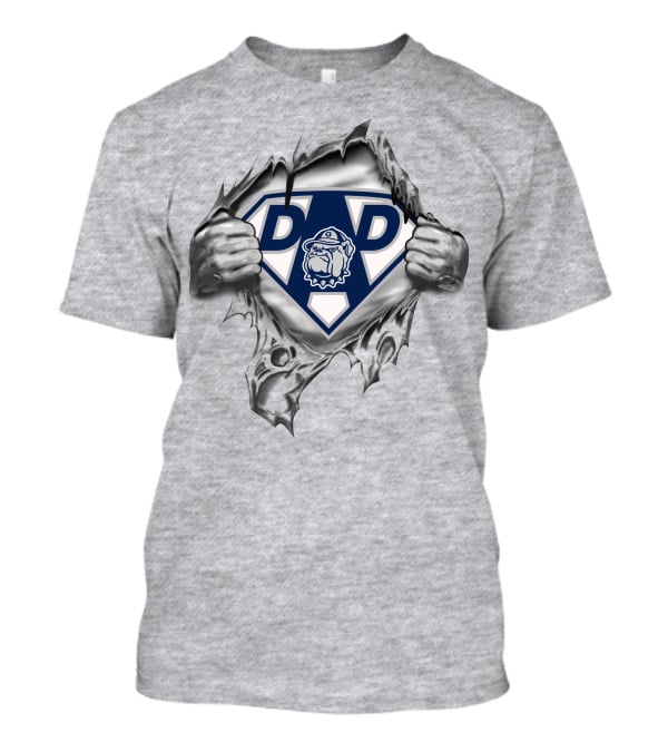Georgetown Hoyas Super Dad Bulldog Logo Shield T-Shirt