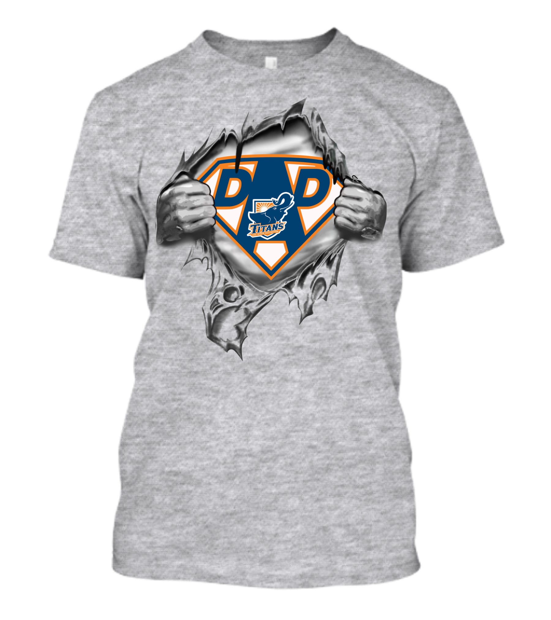 Fullerton Titans Super Dad Shield T-Shirt