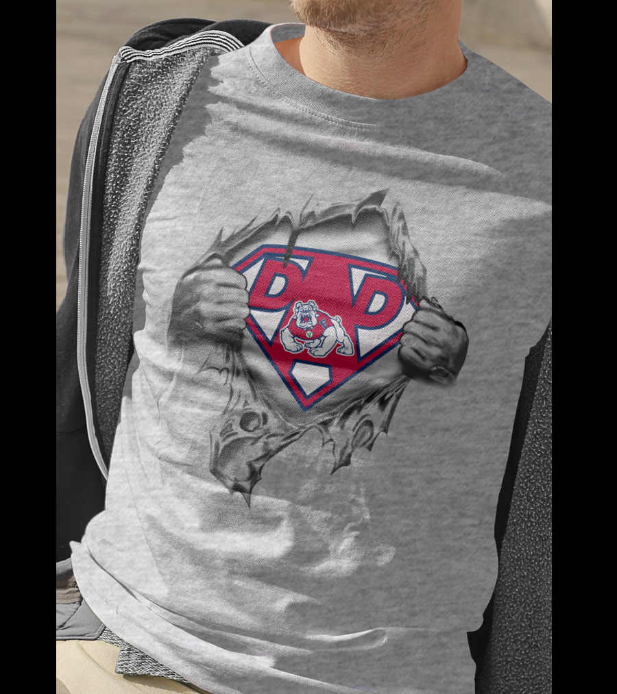 Fresno State Bulldogs Super Dad Superman T-Shirt